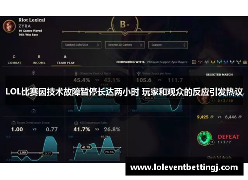 LOL比赛因技术故障暂停长达两小时 玩家和观众的反应引发热议